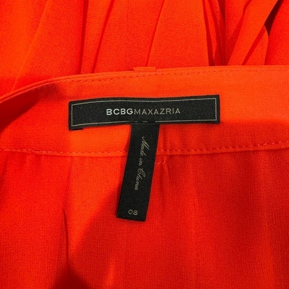 BCBGMaxAzria Poppy Bonita Pleated Chiffon Side Zip Skirt (Size 8) - Picture 5 of 6